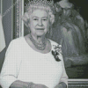 Black And White Elizabeth Queen Diamond Painting
