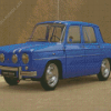 Blue Vintage Renault Car Diamond Painting