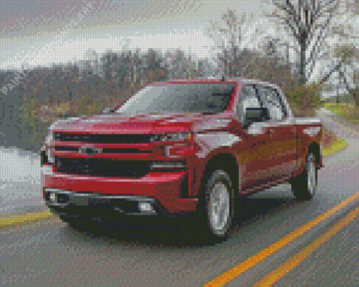 Chevy Pickup On Road Diamond Painting