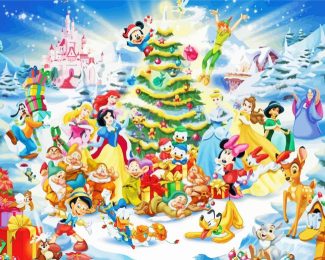 Disney Christmas Characters Diamond Painting