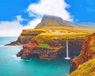 Faroes Island Seascape Diamond Painting