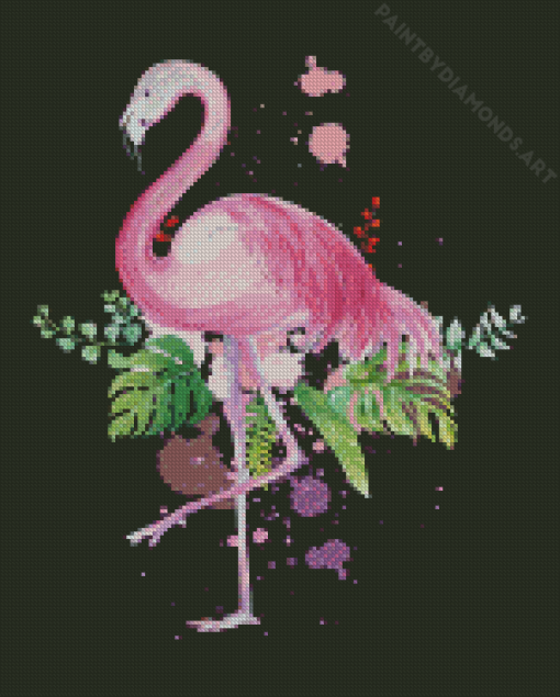 Flamingo Retro Bird Art Diamond Painting