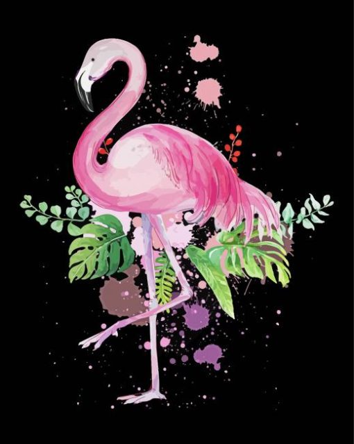 Flamingo Retro Bird Art Diamond Painting