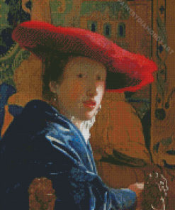 Girl In Red Hat Diamond Painting