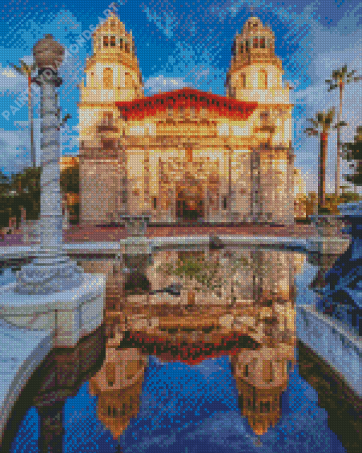 Hearst Castle Reflection Diamond Painting