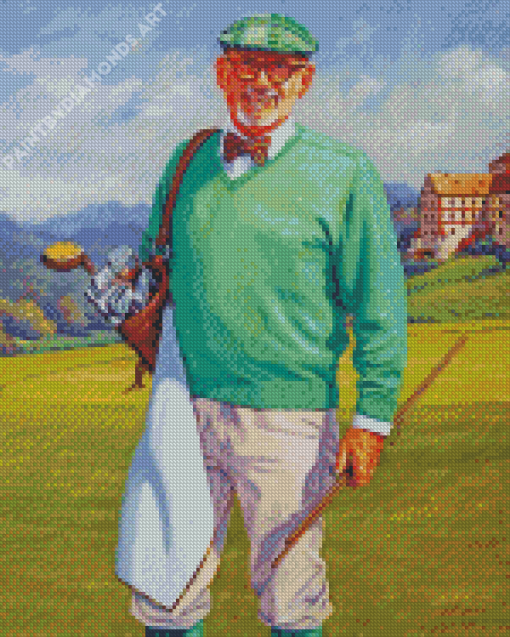 Hickory Golf Player Diamond Painting