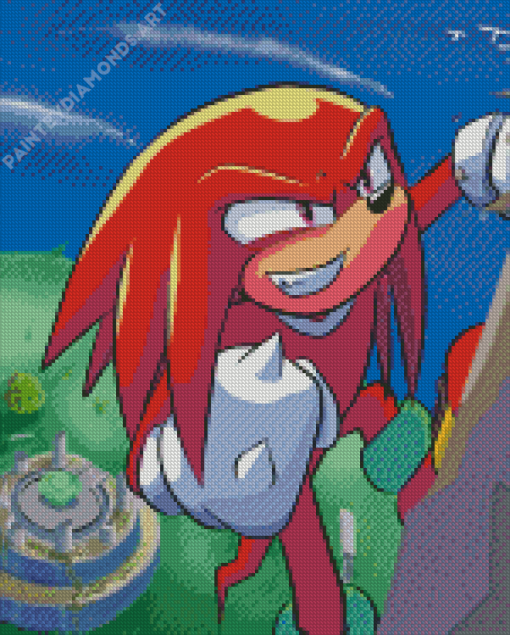 Knuckles The Echidna Sonic The Hedgehog Diamond Painting