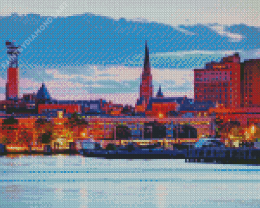 New London City Buildings Diamond Painting