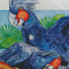 Palm Cockatoo Birds Art Diamond Painting