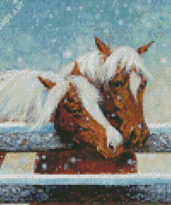 Ranch And Horses Couple Art Diamond Painting