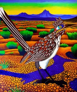 Roadrunner Bird In The Desert Diamond Painting