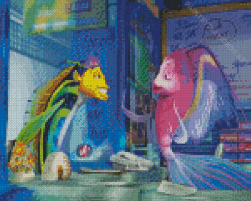 Shark Tale Animation Characters Diamond Painting