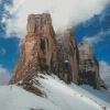 Snowy Tre Cime Di Lavaredo Mountain Diamond Painting