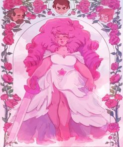 Steven Universe Rose Quartz Diamond Painting
