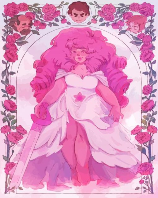 Steven Universe Rose Quartz Diamond Painting