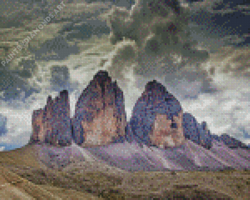 Tre Cime Di Lavaredo Mountain Range Diamond Painting