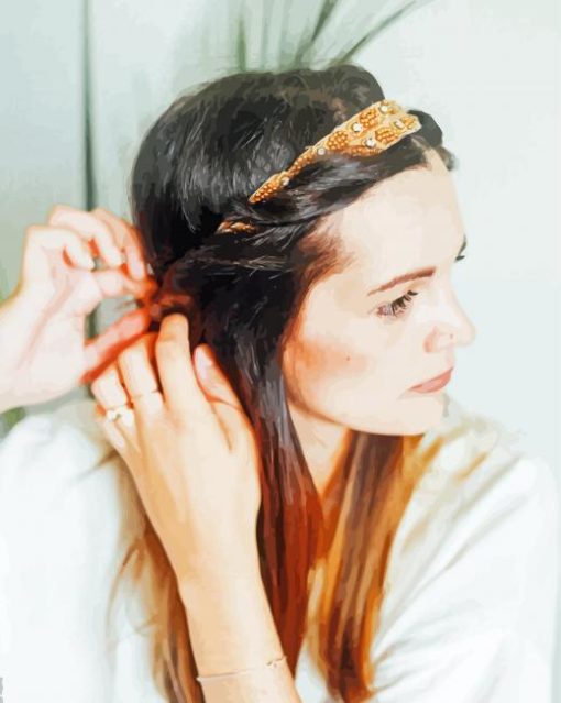 Woman Doing Her Hair Diamond Painting