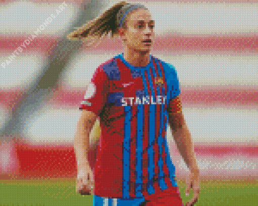 Woman Soccer Player Diamond Painting