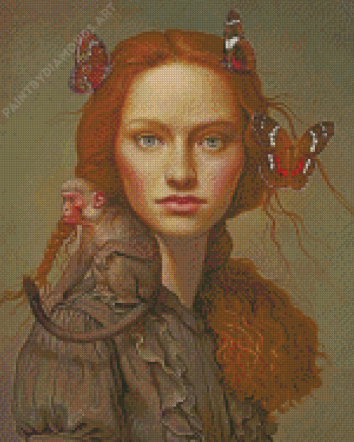 Yana Movchan Butterflies Woman Diamond Painting