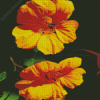 Yellow Nasturtium Flowers Diamond Painting