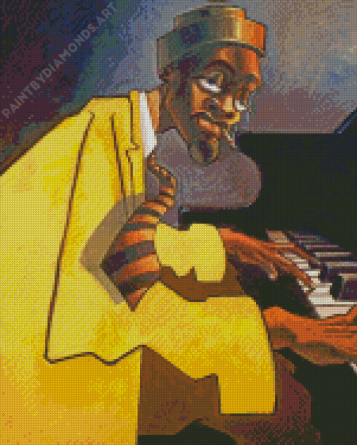 Abstract Piano And Man Diamond Painting