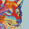 Cute Wolf Pop Art Diamond Painting