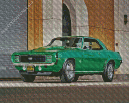 Green 69 Camaro Diamond Painting