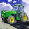 Green John Deere Tractor Art Diamond Painting