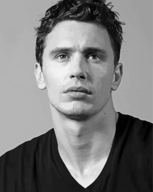 Monochrome James Franco Diamond Painting