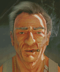 Old Man With Cigarette Diamond Painting