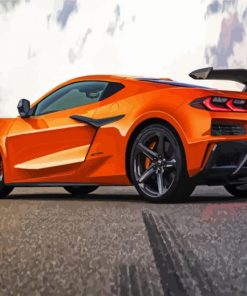 Orange Corvette Z06 Diamond Painting