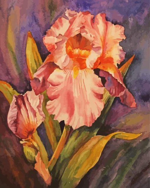 Pink Iris Flower Art Diamond Painting