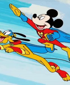 Powerfull Mickey Mouse And Pluto Diamond Painting