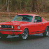 Red 1966 Mustang Car Diamond Painting