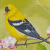 Yellow Finch Bird Art Diamond Painting