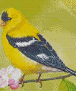 Yellow Finch Bird Art Diamond Painting