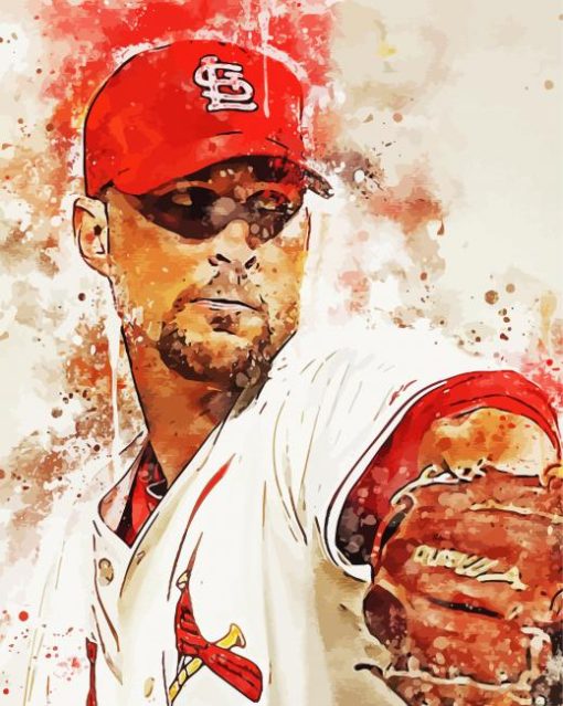 Adam Wainwright Splatter Art Diamond Painting