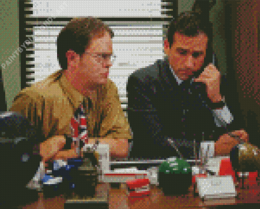 Aesthetic Dwight And Michael Scott Diamond Painting