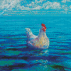 Beach Chicken Art Diamond Painting