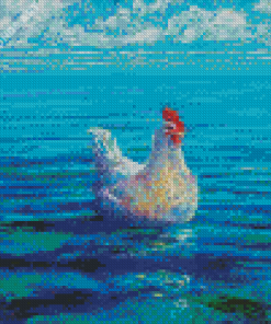 Beach Chicken Art Diamond Painting