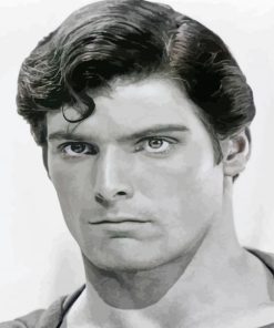 Black And White Christopher Reeves Diamond Painting