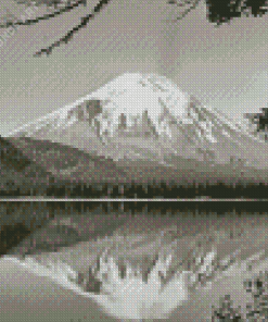 Black And White Mount St Helens Diamond Painting
