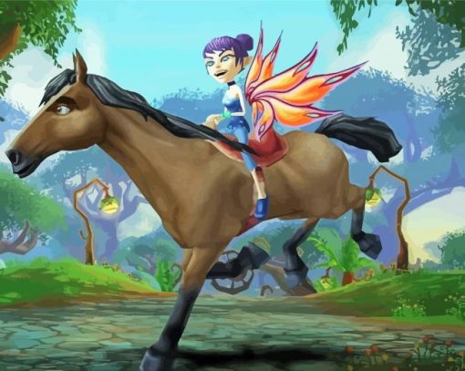 Cartoon Horse And Fairy Diamond Painting