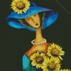 Classy Lady With Sunflowers Diamond Painting