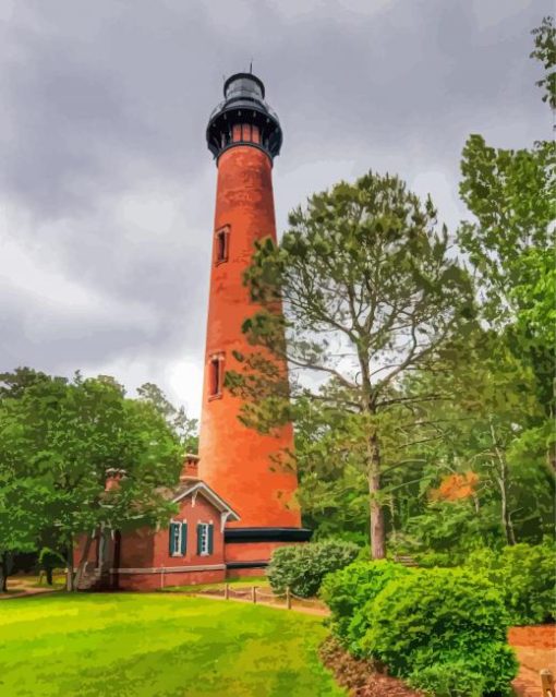 Currituck Beach Lighthouse North Carolina Diamond Painting