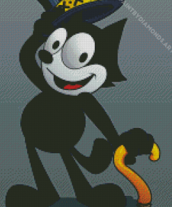Felix The Cat Cartoon Poster Diamond Painting
