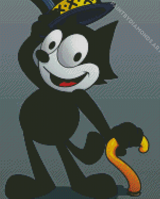 Felix The Cat Cartoon Poster Diamond Painting