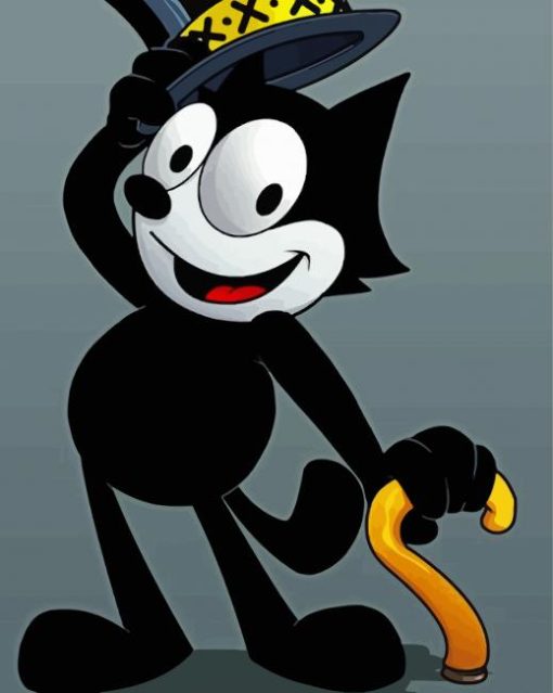 Felix The Cat Cartoon Poster Diamond Painting