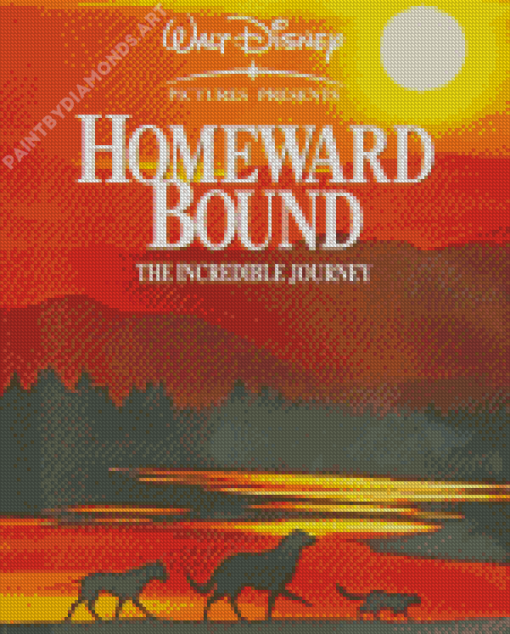 Homeward Bound Poster Silhouette Diamond Painting