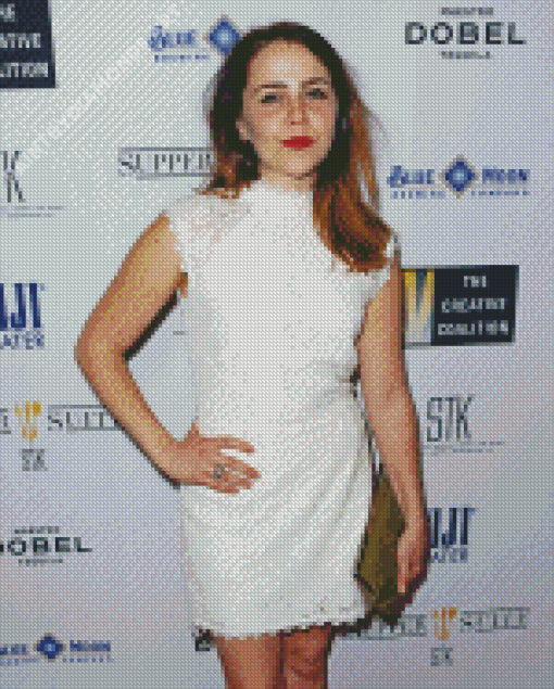 Mae Whitman In White Dress Diamond Painting